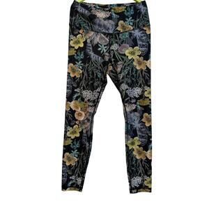 Playground leggings in blue floral print in size L